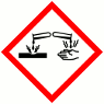 GHS05 corrosion pictogram — corrosive